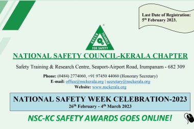 NATIONAL SAFETY WEEK CELEBRATION-2023  26th February – 4  th March 2023