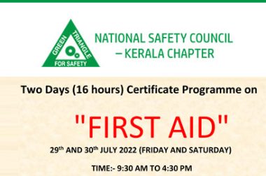 Two Days (16 hours) Certificate Programme on “FIRST AID”