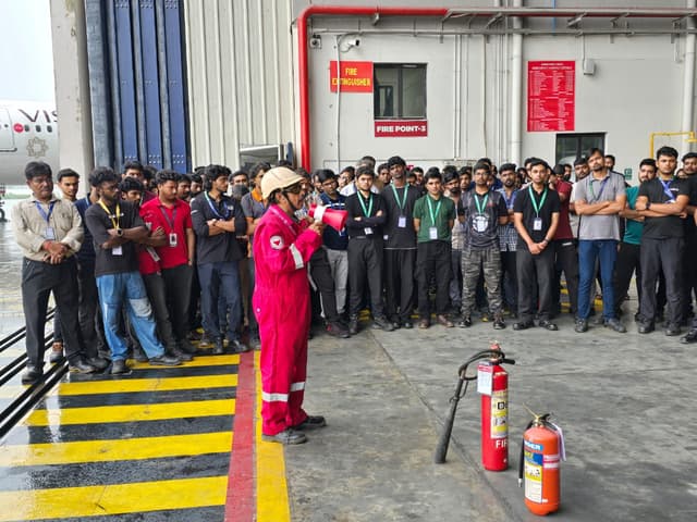 Fire Fighting and Basic First-Aid Training at  Air Works India Engineering Pvt Ltd