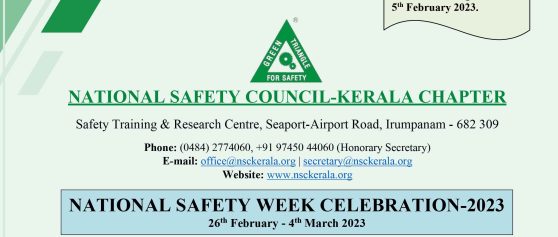NATIONAL SAFETY WEEK CELEBRATION-2023  26th February – 4  th March 2023